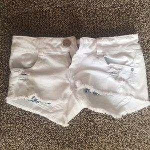 White Cut Off Shorts